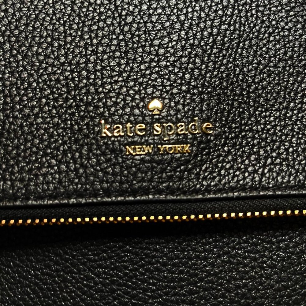 NWT Kate Spade NY Black Leather Adjustable Crossbody Purse - Picture 2 of 10